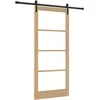 Slankios durys ORKDAL Natūrali ir juoda 93 x 211 cm
