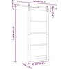 Slankios durys ORKDAL Natūrali ir juoda 93 x 211 cm