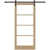 Slankios durys ORKDAL Natūrali ir juoda 93 x 211 cm