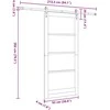 Slankios durys ORKDAL Balta 93 x 202 cm