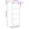 Slankios durys ORKDAL Balta ir juoda 93 x 232 cm