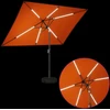 Sodo skėtis su LED šviesomis ir standu 200 x 300 cm Poliesteris