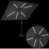 Sodo skėtis su LED šviesomis ir standu 200 x 300 cm Poliesteris