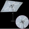 Sodo skėtis su LED šviesomis ir standu 200 x 300 cm Poliesteris
