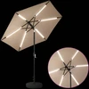 Sodo skėtis su LED šviesomis ir standu 230 x 230 cm Poliesteris