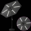 Sodo skėtis su LED šviesomis ir standu 230 x 230 cm Poliesteris