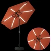 Sodo skėtis su LED šviesomis ir standu 230 x 230 cm Poliesteris