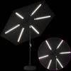 Sodo skėtis su LED šviesomis ir standu 270 x 270 cm Poliesteris
