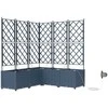 Sodo vazonas 3 vnt. Pilka 120 x 40 x 125,5 cm PP