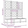 Sodo vazonas 3 vnt. Pilka 120 x 40 x 125,5 cm PP