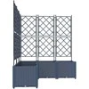 Sodo vazonas 5 pcs Pilka 120 x 120 x 143 cm Plastmasė