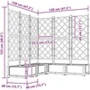 Sodo vazonas 5 vnt. Pilka 120 x 120 x 125,5 cm PP