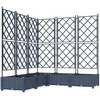 Sodo vazonas 5 pcs Pilka 120 x 120 x 125,5 cm Plastmasė