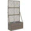Sodas vazonas su trellis Pilka 70 x 30 x 135 cm poliratanas