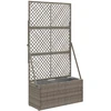 Sodas vazonas su trellis Pilka 70 x 30 x 135 cm poliratanas