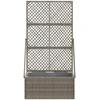 Sodas vazonas su trellis Pilka 70 x 30 x 135 cm poliratanas