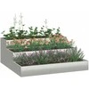 Sodo vazonas Sidabro 90 x 90 x 35 cm Cinkuota plienas