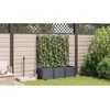 Sodo vazonas 3 pcs Pilka 120 x 40 x 143 cm Plastmasė