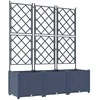 Sodo vazonas 3 vnt. Pilka 120 x 40 x 143 cm PP
