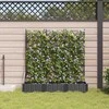 Sodo vazonas 3 vnt. Juoda 120 x 40 x 125,5 cm PP