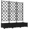 Sodo vazonas 3 vnt. Juoda 120 x 40 x 125,5 cm PP