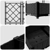 Sodo vazonas 3 pcs Juodas 120 x 40 x 125,5 cm Plastmasė