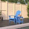 Sodo Adirondack kėdė su staliuku, mėlynos spalvos, HDPE