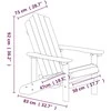 Sodo Adirondack kėdė su staliuku, mėlynos spalvos, HDPE