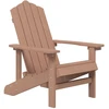 Sodo Adirondack kėdė su staliuku, rudos spalvos, HDPE