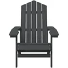 Sodo Adirondack kėdės, 2vnt., antracito spalvos, HDPE
