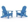 Sodo Adirondack kėdės, 2vnt., mėlynos spalvos, HDPE