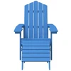 Sodo Adirondack kėdės su pakojomis, 2vnt., mėlynos, HDPE