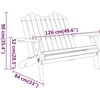 Sodo adirondack suoliukas, 126cm, akacijos medienos masyvas