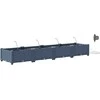 Sodo vazonas 4 pcs Pilka 160 x 40 x 22 cm Plastmasė