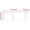 Pakelta lova Ruda 160 x 80 x 44 cm Plienas