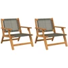Sodo baldai 2 vnt. Pilka 67 x 78 x 73 cm Kietos akacijos mediena
