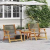 Sodo baldai 2 vnt. Pilka 67 x 78 x 73 cm Kietos akacijos mediena