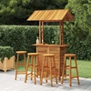 Lauko baldų komplektas Sodo baro baldų komplektas, 5 dalių, akacijos medienos masyvas