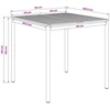 Sodo Baro Stalas Balta 110 x 108,5 x 105 cm