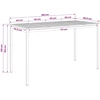 Sodo Baro Stalas Balta 180 x 88,5 x 105 cm