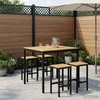Sodo Baro Stalas Balta ir juoda 110 x 108,5 x 105 cm