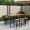Sodo Baro Stalas Balta ir juoda 196 x 100,5 x 105 cm