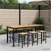 Sodo Baro Stalas Balta ir juoda 196 x 80,5 x 105 cm