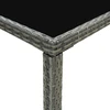Sodo baro stalas, pilkas, 130x60x110cm, poliratanas ir stiklas