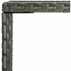 Sodo baro stalas, pilkas, 70x70x110cm, poliratanas ir stiklas