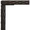 Sodo baro stalas, rudas, 70x70x110cm, poliratanas ir stiklas