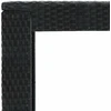 Sodo baro staliukas, juodas, 100x60,5x110,5cm, poliratanas