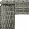 Sodo baro staliukas, pilkas, 100x60,5x110,5cm, poliratanas