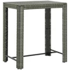 Sodo baro staliukas, pilkas, 100x60,5x110,5cm, poliratanas