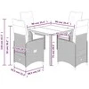 Lauko baldų komplektas Sodo bistro komplektas su pagalvėmis, 5 dalių, juodas, ratanas